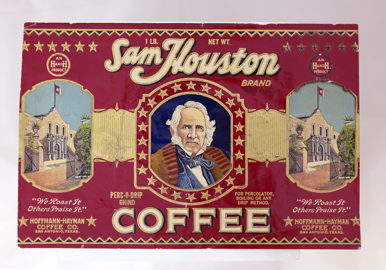 Sam Houston Coffee Label