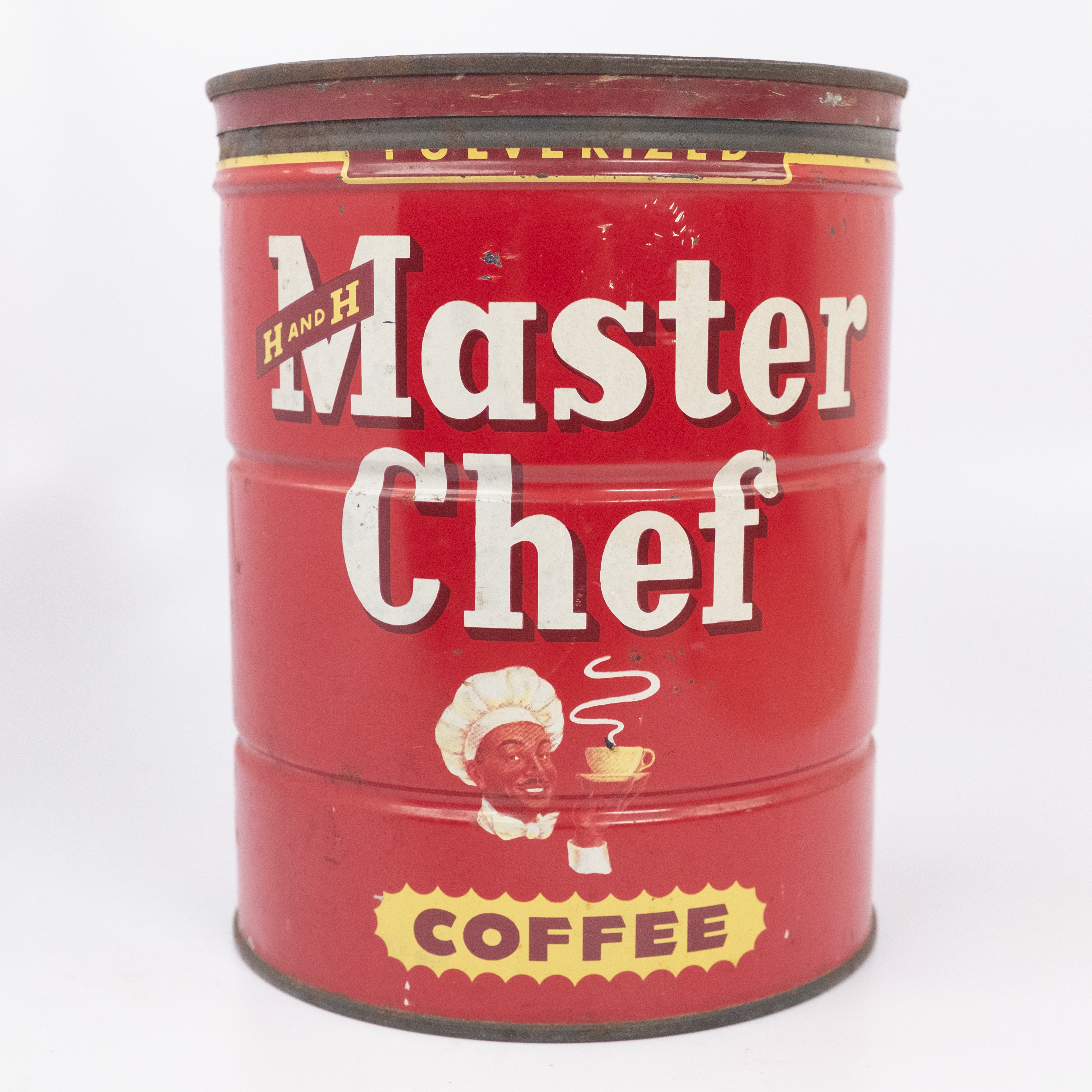 H and H Master Chef Two Pound Tin Front