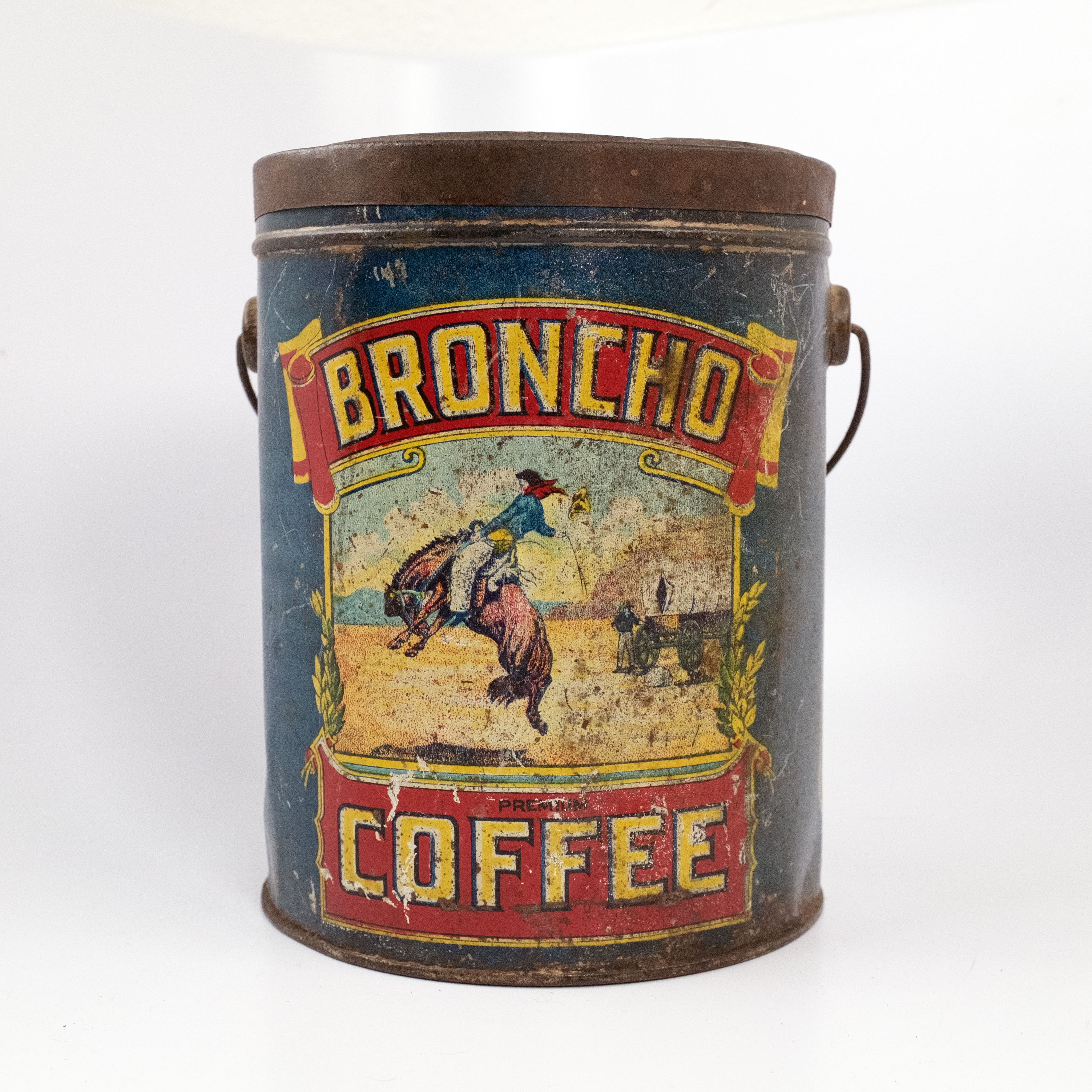 Broncho Coffee Tin Front