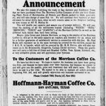 1917 Jan 28 San Antonio Express H&H ADV Morrison Coffee customers notice