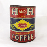 H and H Coffee Family Size Tin