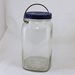 Large Crystalvac Jar with painted lid