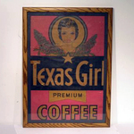 Texas Girl Coffee framed poster