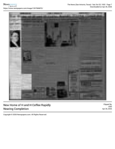 News feature with plant photograph, new Hoffmann-Hayman building; The News, 22 Oct 1932, page 7