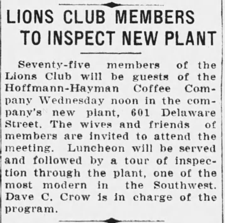 Lions Club Members to Inspect New Plant — San Antonio Express-News, 28 December 1932
