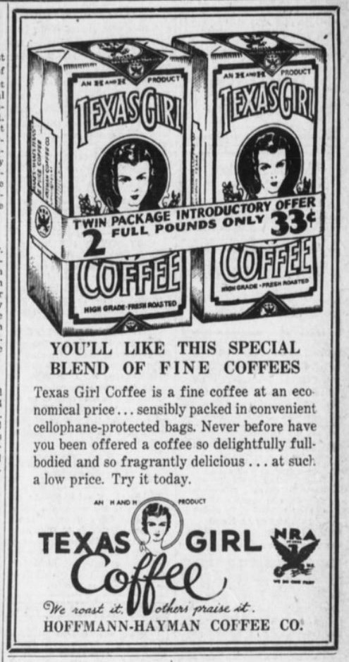 H and H advertisement — San Antonio Register, 10 November 1933