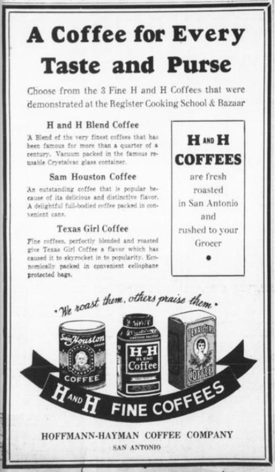 H and H advertisement — San Antonio Register, 4 May 1934