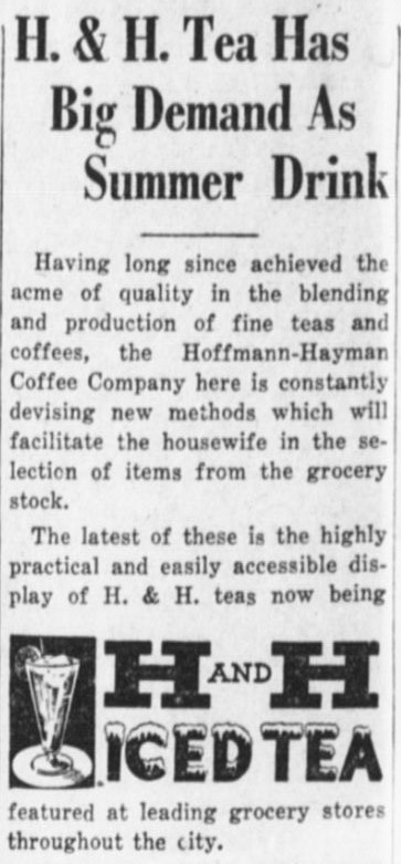 H and H Tea advertisement — San Antonio Register (1 of 2), 22 June 1934