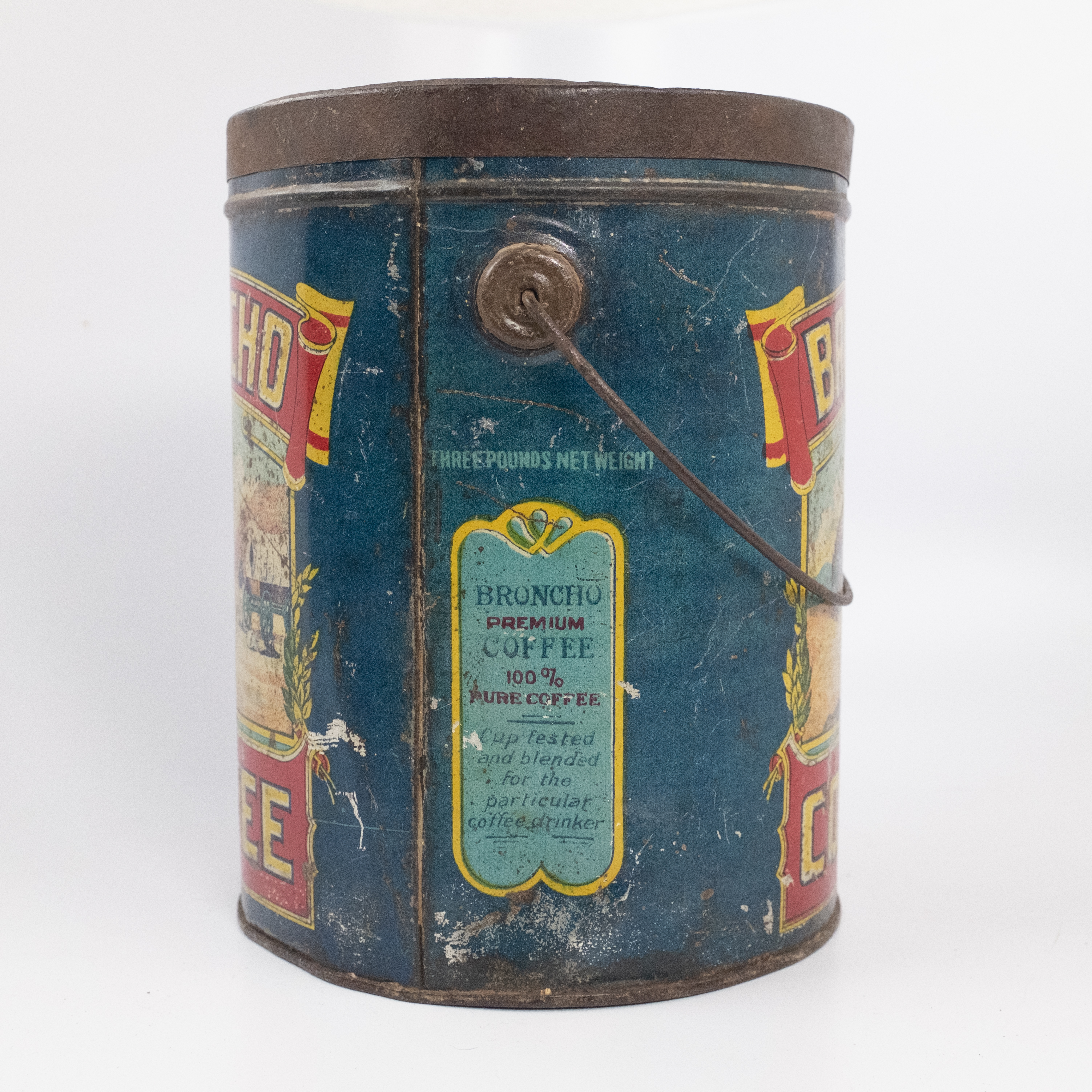 Broncho Coffee Tin Front