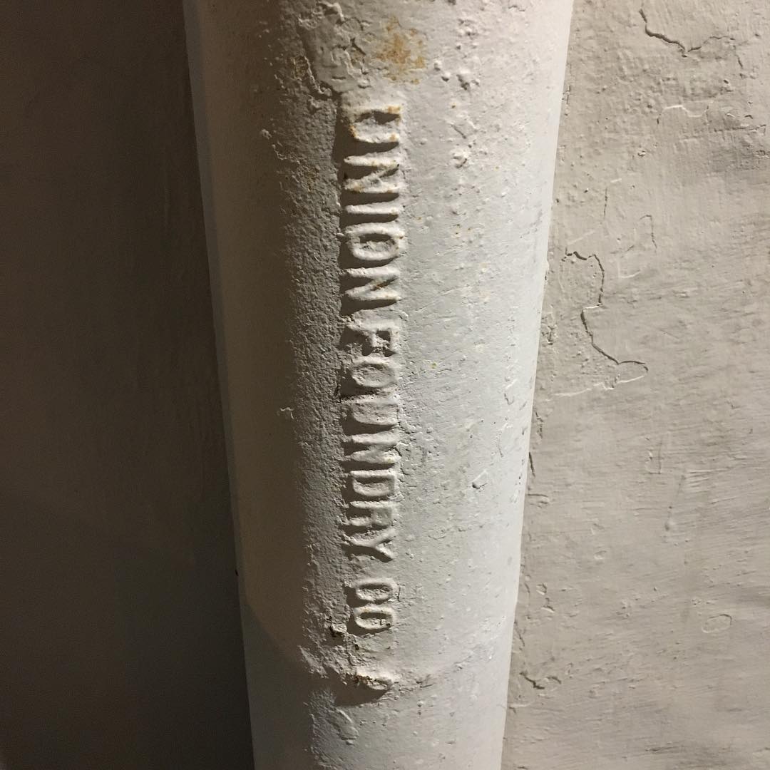 Union Foundry Co. embossed on cast-iron pipe