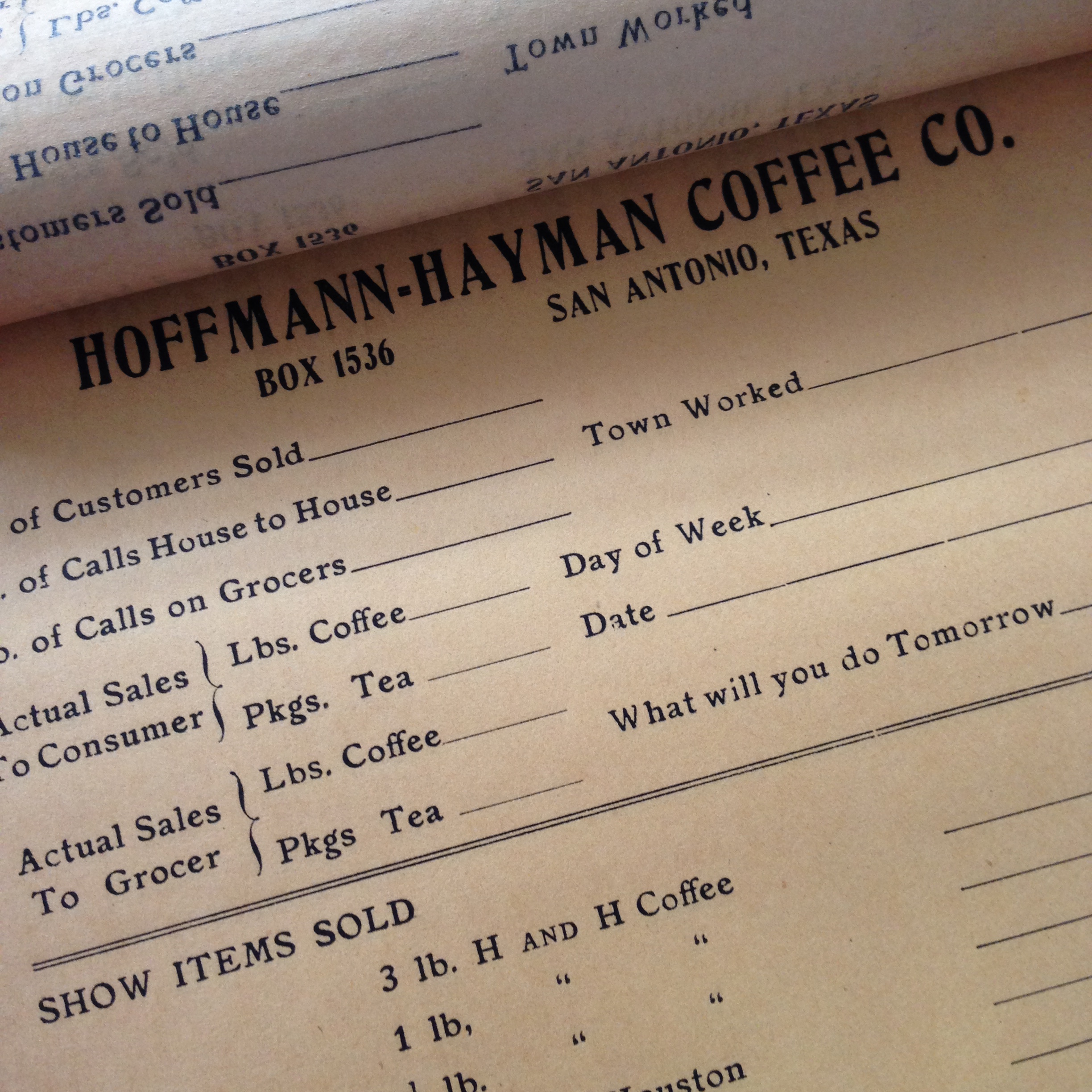 H and H Sales Forms