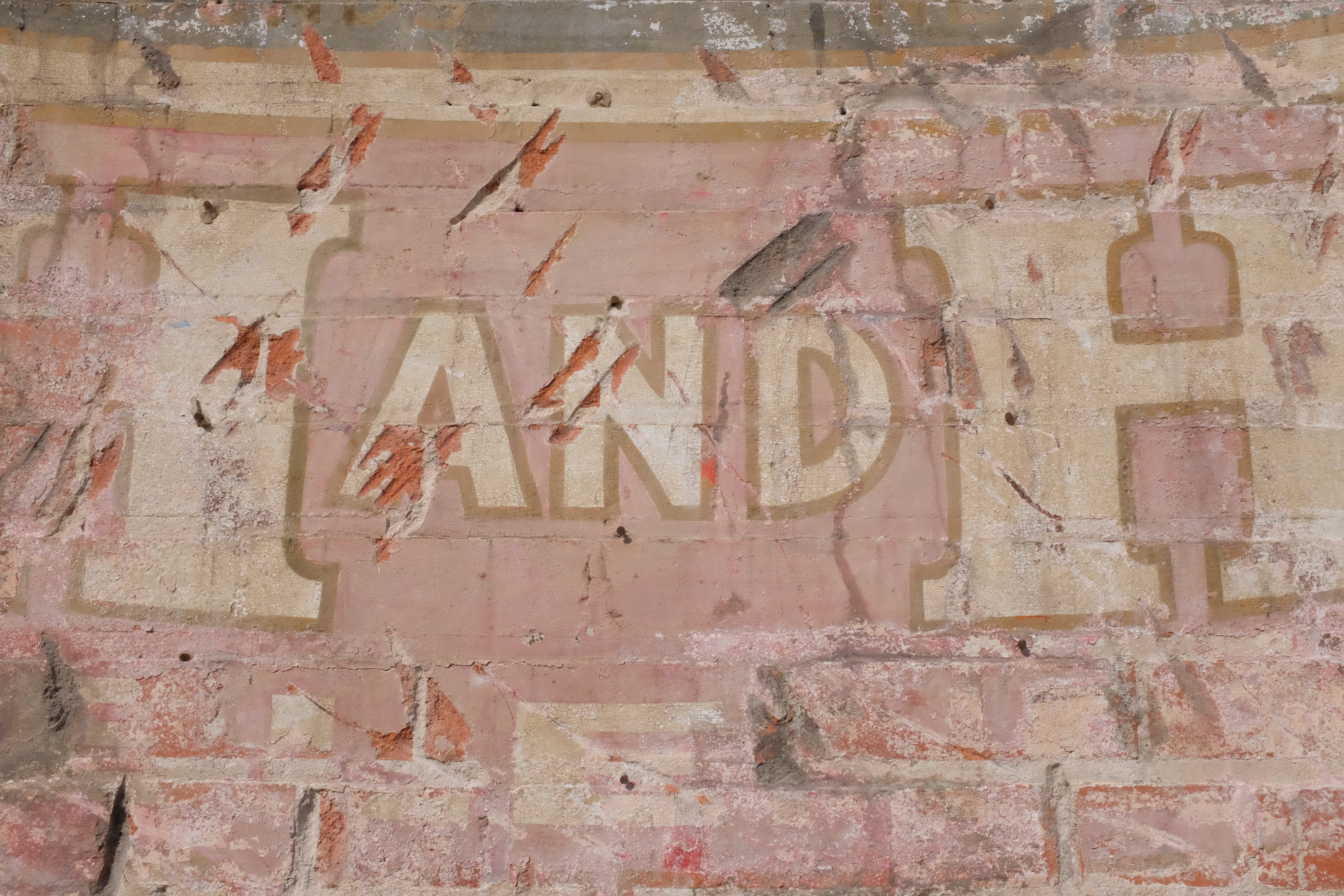 AND H letterforms and mortar texture