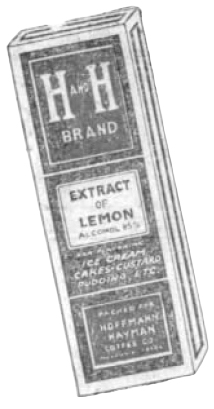 Lemon extract tin from the 26 Aug 1923 products display