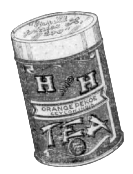 H and H Tea carton from the 26 Aug 1923 products display