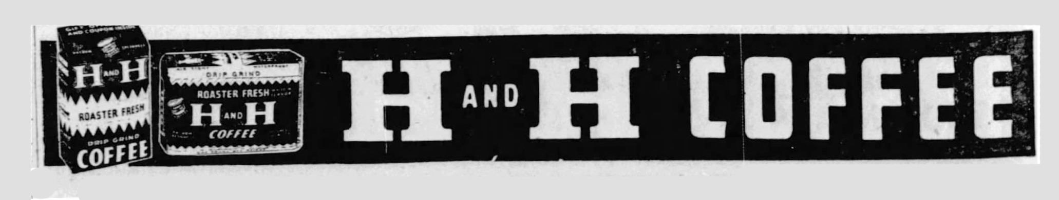 H AND H COFFEE footer bar — crop, The News, 23 Jul 1943