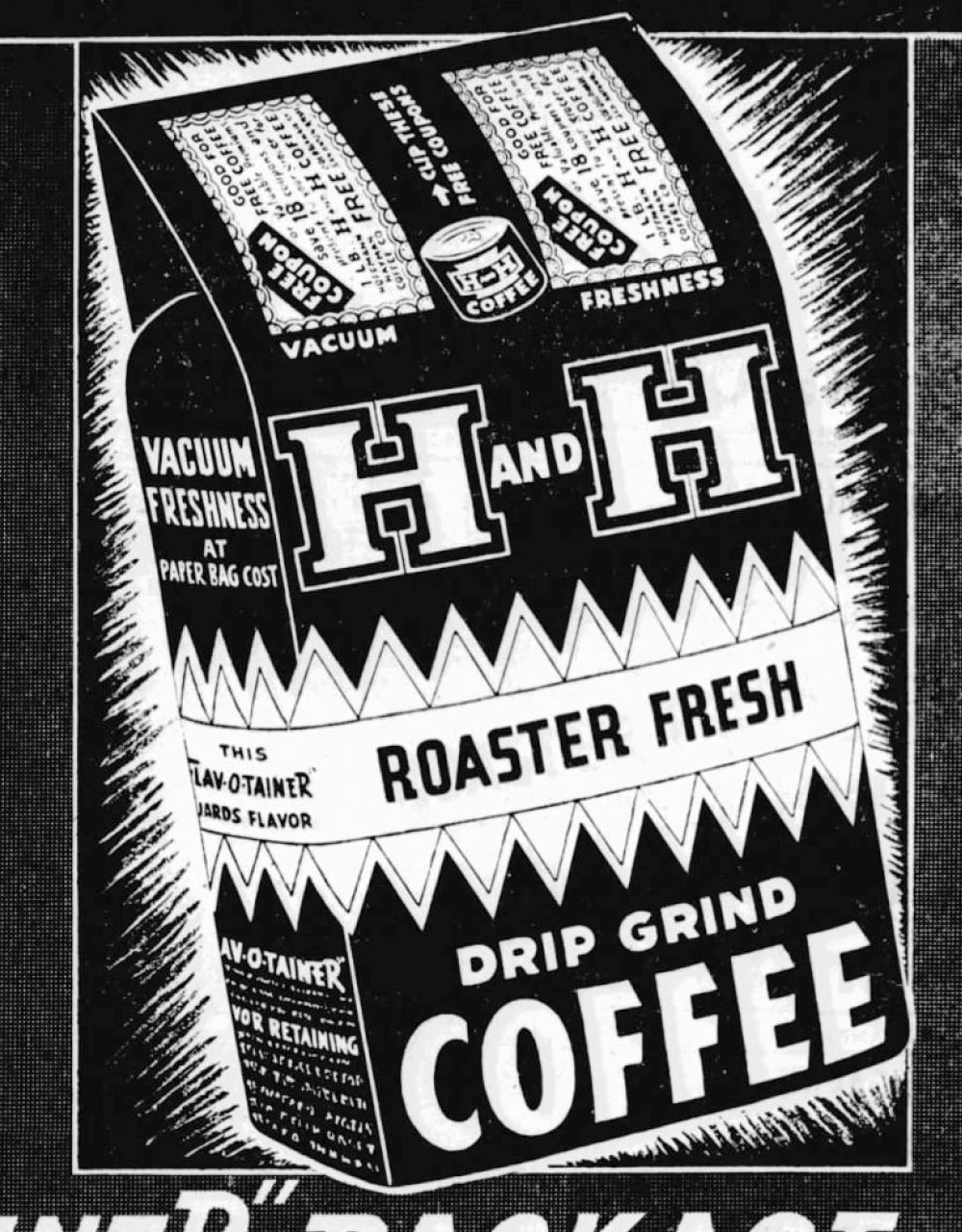 Flav-O-Tainer 2-pound package face — The News, 28 Apr 1944