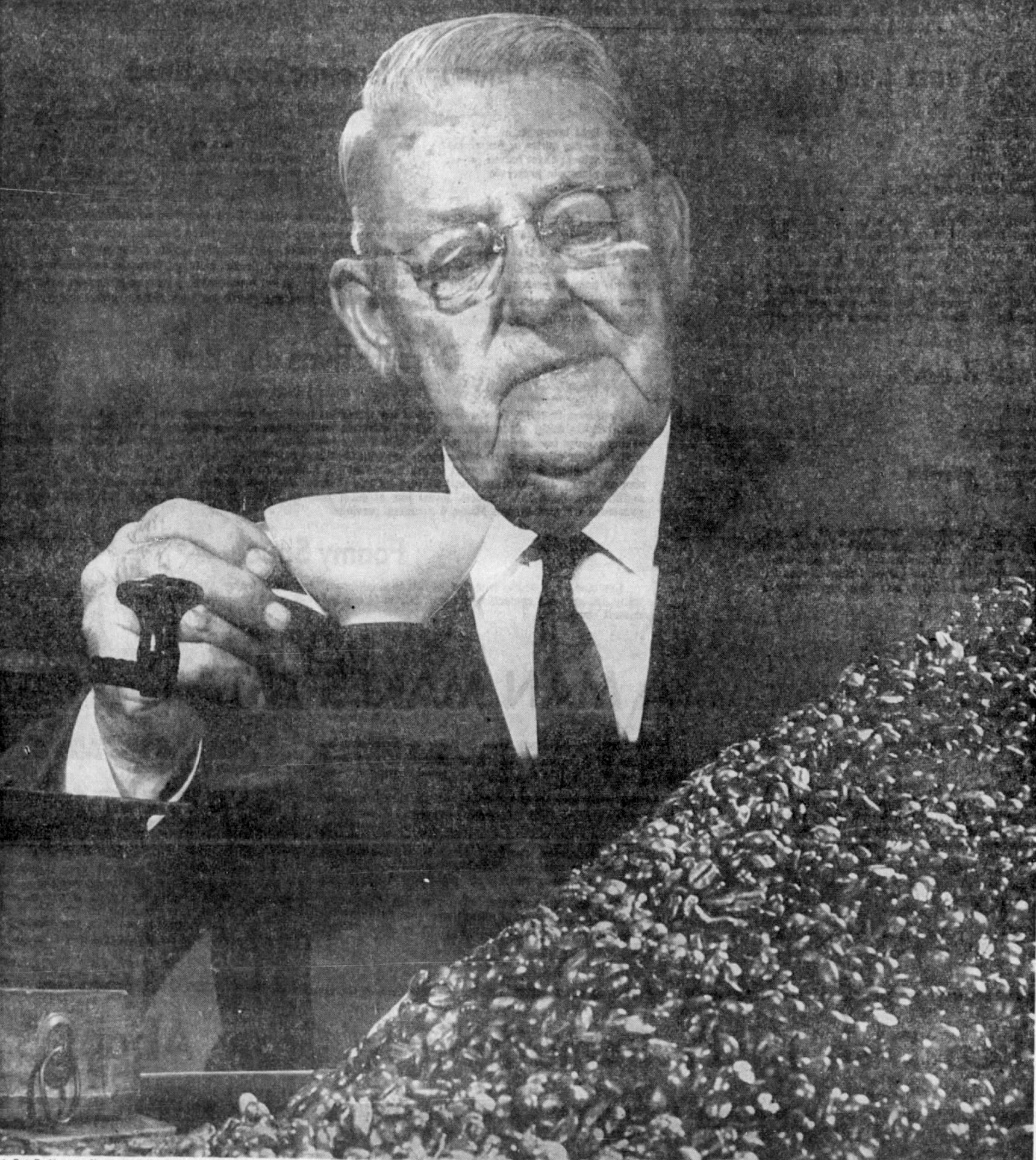 Dean of Coffee Roasters — portrait crop, Express-News, 29 Mar 1962