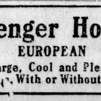 1915 San Antonio Light — Menger Hotel European rooms advertisement