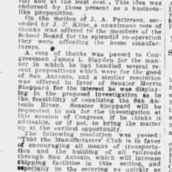 1916 Express-News — Manufacturers' Club meeting; W. E. Hayman among attendees