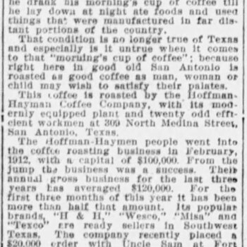 Express-News, 29 Apr 1917 — That Morning’s Cup of Coffee / Hoffman-Hayman