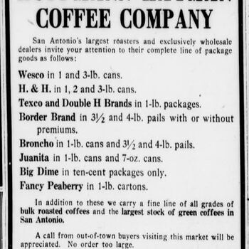San Antonio Express H And H Adv Brands Listed — 08 19 1917