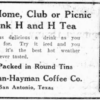 The News Drink H And H Tea Round Tins — 08 10 1923