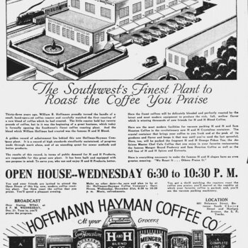 Express-News, 21 Dec 1932 — Hoffmann-Hayman open house, Delaware plant ad