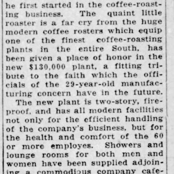 The News, 21 December 1932 — Tiny Roaster in New H-H Plant Scores Great Hit