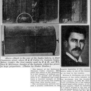 Express-News, 22 Jul 1935 — Mighty business oak from tiny roaster