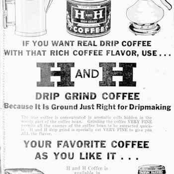 The News H And H Drip Grind Glassbrewers — 11 12 1937