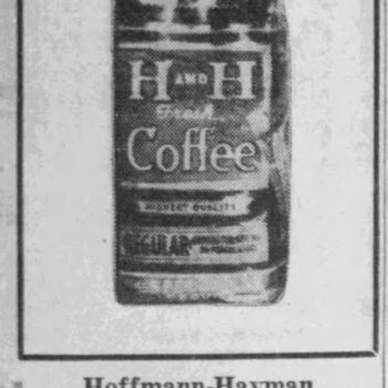 Newspapers.com PDF export of **San Antonio Light** (**Thursday 9 June 1938**, page 28) — labeled **Coffee Bag Ad** showing period printed advertisement for bagged coffee (Hoffmann-Hayman / trade advertising context). Reference documentation only — not an object in the project collection.