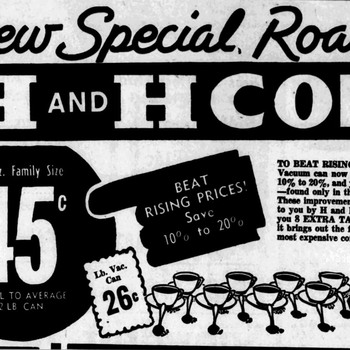 San Antonio Light H And H New Special Roast 28oz — 10 24 1941