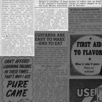 The News, 23 Jul 1943 — war economy coffee columns including rationing end and roaster stocks photo