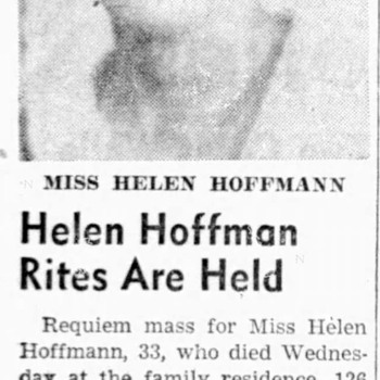 San Antonio Express News Helen Hoffmann Rites Held — 01 19 1945
