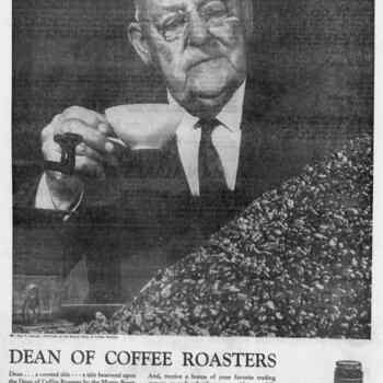 San Antonio Express, 29 Mar 1962 — Master Chef ‘Dean of Coffee Roasters’ ad, Hoffmann-Hayman footer