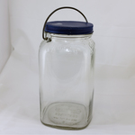 Large Crystalvac Jar with painted lid