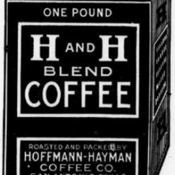 1920 one-pound H and H Blend pack art, San Antonio Express, 1 Nov 1920