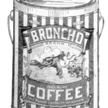 Broncho Coffee panel from H and H products ad, 26 Aug 1923 San Antonio Light