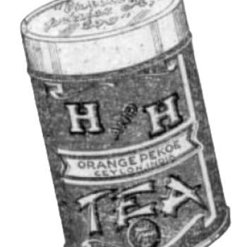 H and H Tea carton from products display, 26 Aug 1923 San Antonio Light