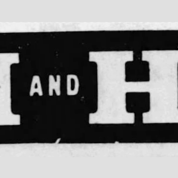 Footer wordmark bar — H AND H COFFEE, The News, 23 Jul 1943