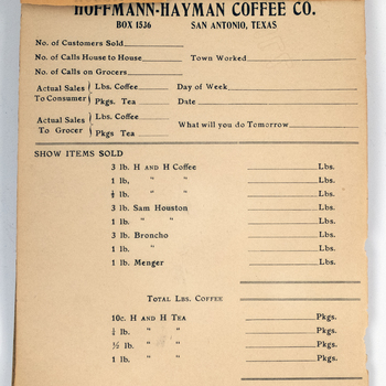 H and H Sales Forms