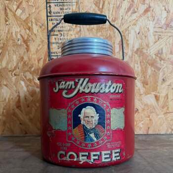 Sam Houston Coffee branded insulated jug